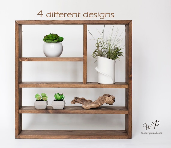 Solid Wood Display Shelf 18x18x3.5. Square Shape Shelf . Crystals