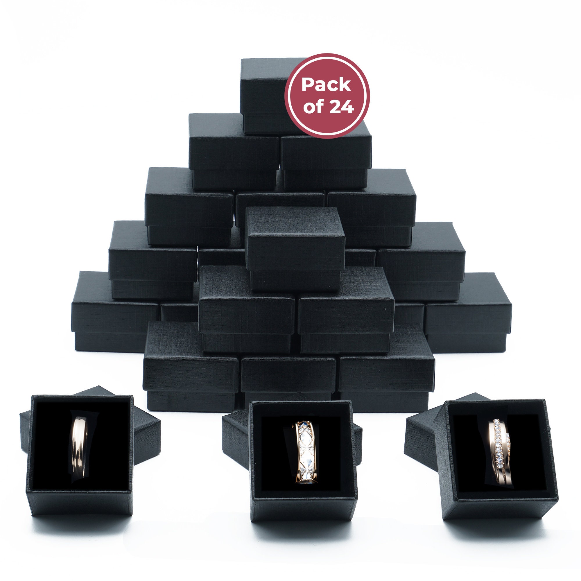 FindingKing 3 Black Velvet Earring Jewelry Gift Boxes Displays - Zen  Merchandiser