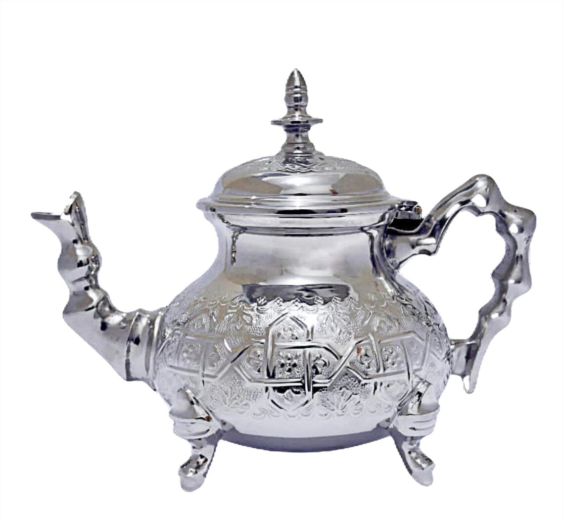 Vintage Styled Handmade Moroccan Silver Plated Teapot with Etsy