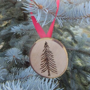 Pine Tree Wooden Christmas Ornament. Wood decoration, christmas tree, Christmas ornament, holiday ornament, pine tree ornament, evergreen.