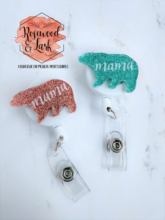 Mama bear badge reel