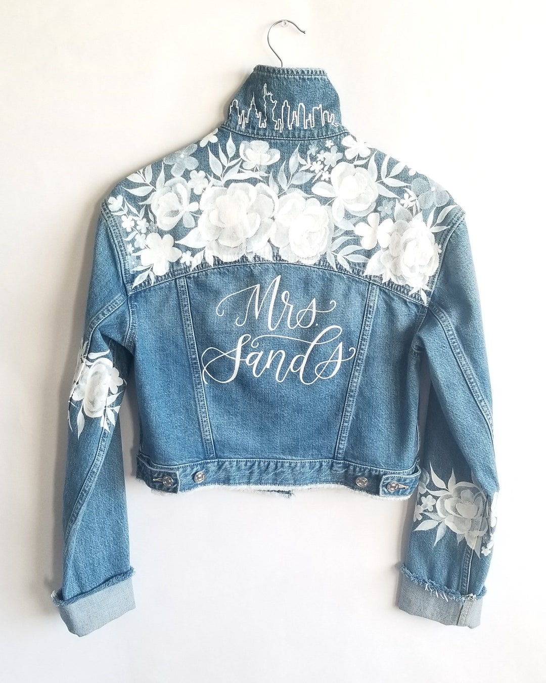 Personalized Jean Jacket Bridal Jean Jacket Wedding Jacket Etsy