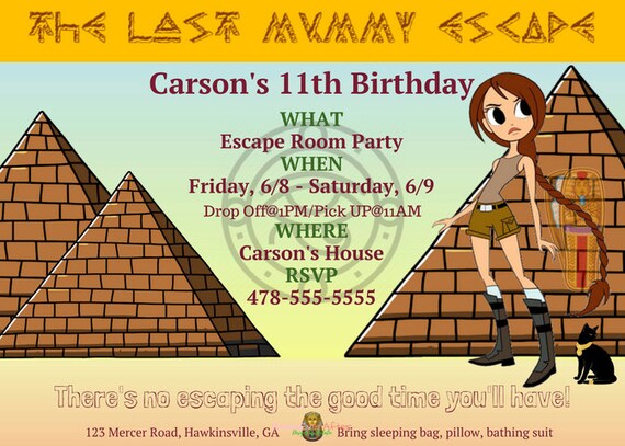 Egyptian Party Invitation Digital Etsy