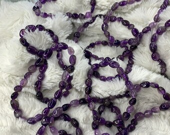 Amethyst Pebble Bracelet BRC-0021