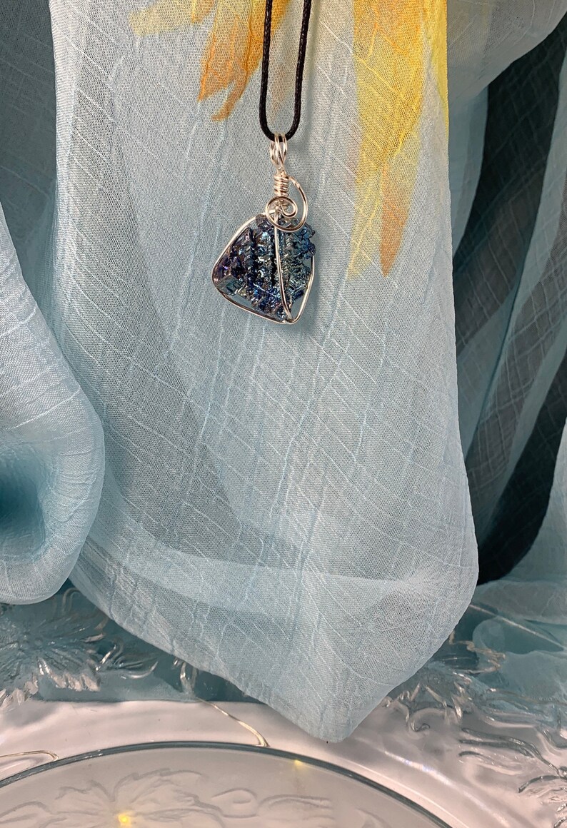 Tigers Eye Necklace Wire Wrapped Tigers Eye Pendant Solar Plexus Chakra Necklace Metaphysical Crystal Necklace Boho Hippie Gifts