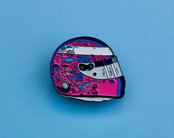 Broche de esmalte do capacete de Sebastian Vettel 2021 | F1 | Vida Marinha