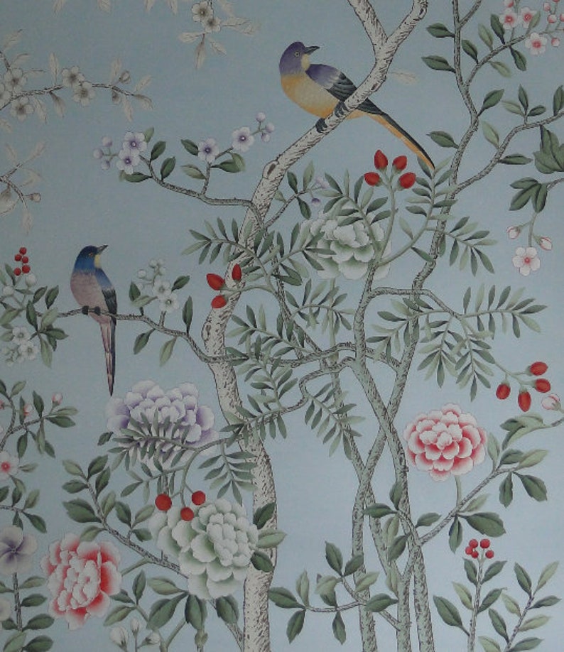 Traditional Chinoiserie Wallpaper Starts USD450 per Panel - Etsy