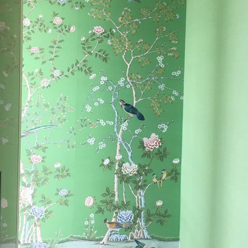 Removable Wallpaper Chinoiserie Wallpaper Peel and Stick Wall Etsy