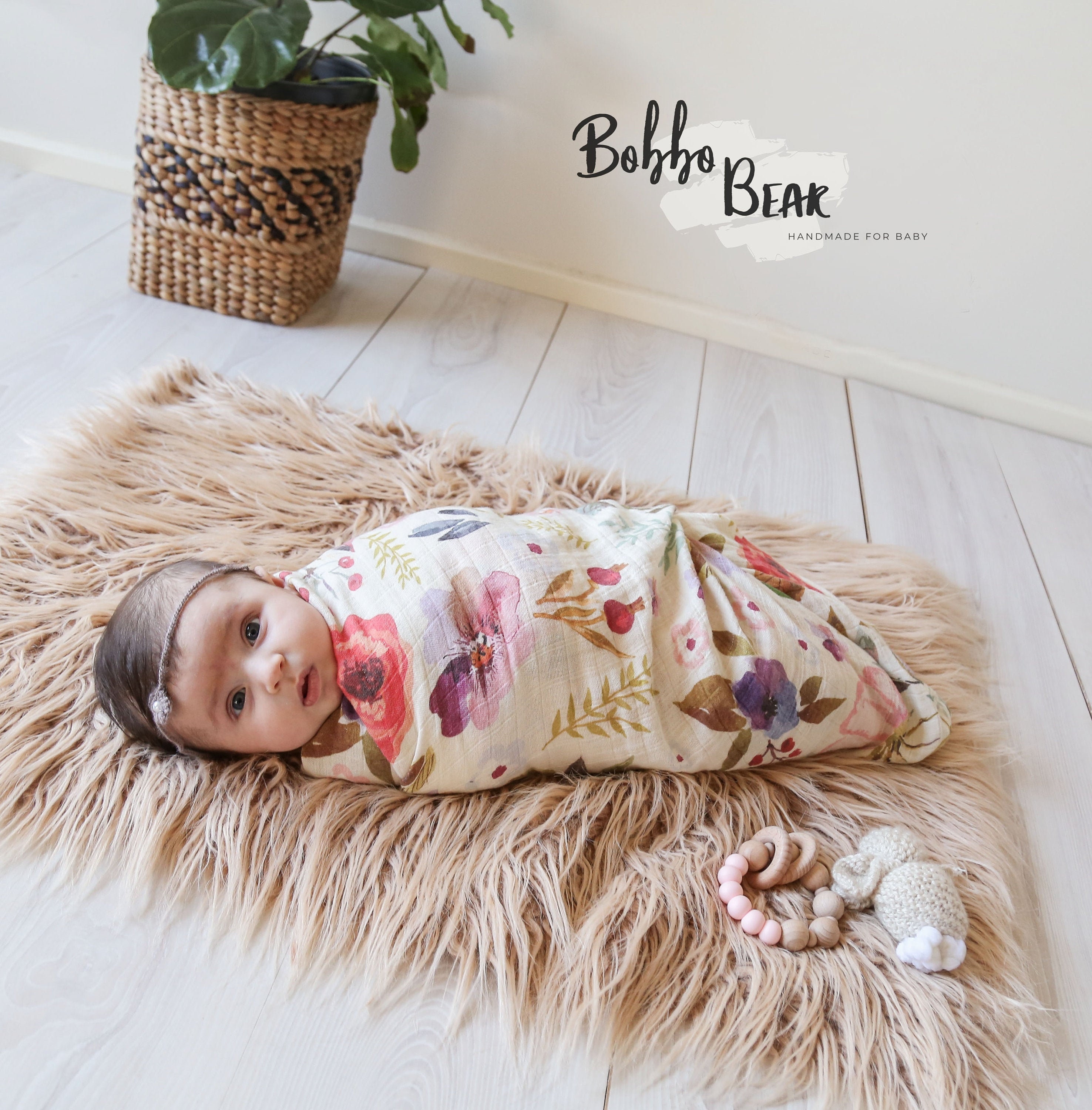 floral muslin wrap