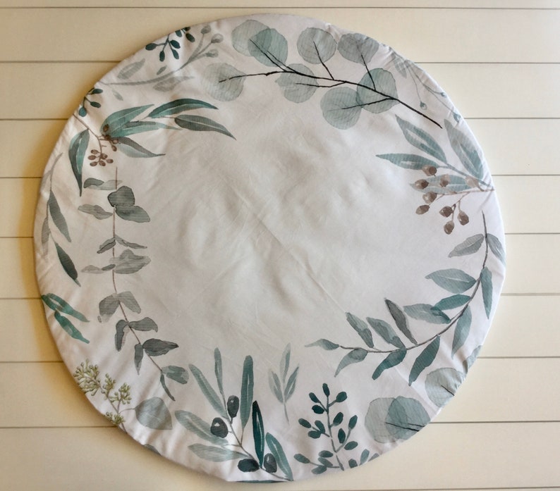 Gum Leaf Round Baby Play MatGender NeutralEucalyptus Etsy