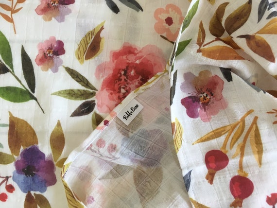 floral muslin wrap