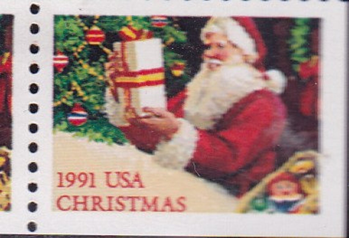 72 Vintage Christmas Stamps 1991 Valid Usable U.S. Postage Etsy