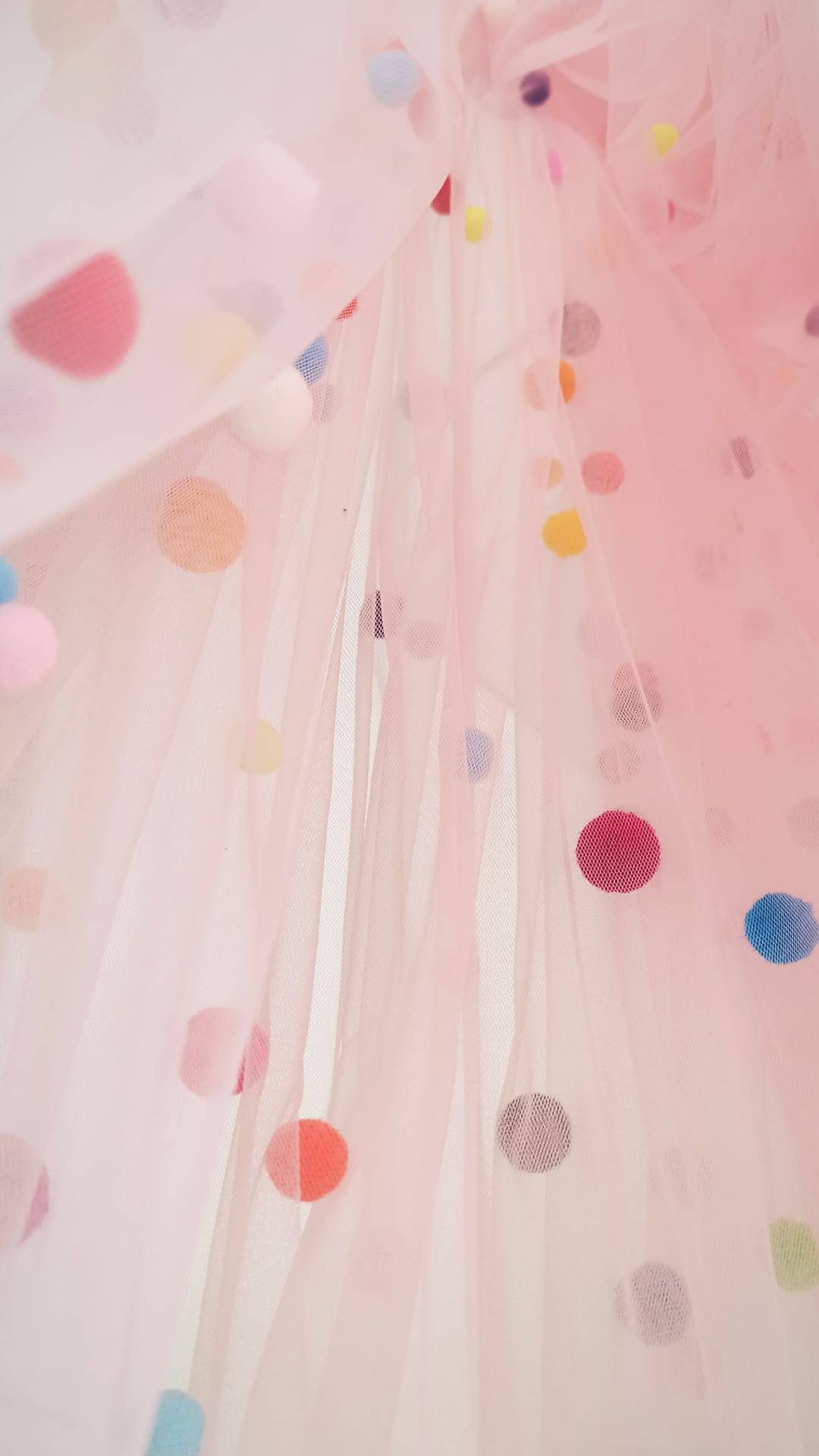 Rose Fluffy Tulle Skirt Pink Tutu Woman Skirt With Pom Poms Full Tulle Marriage Dress Multicolor