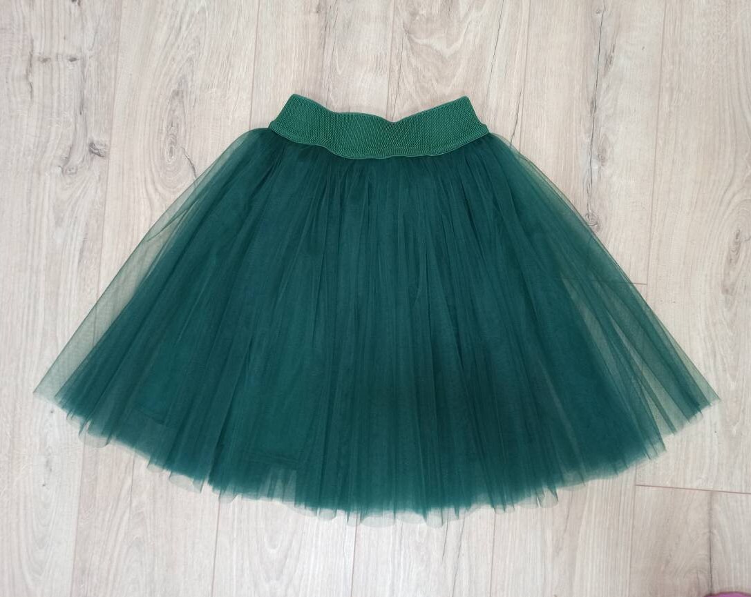 Green Midi Skirt Woman Dark Green Tulle Skirt Tutu Adult Etsy