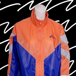 Asics Outwear Windbreaker Jacket, Asics Sportswear, Trackjacket Asics, Vintage Asics