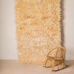 Handmade Rug, Halishte, Authentic long-pile wool carpet , Wool Flokati Carpet, Sheep Handwoven Rug, Bed cover