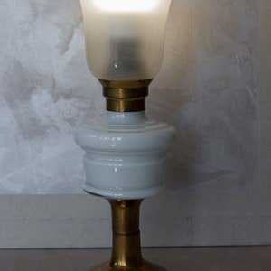 Mid Century Bedside Lamp, Night Lamp, Table Lamp, Vintage Glass Lamp