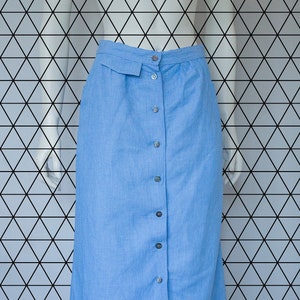 Vintage Blue Skirt By Cyrillus Paris Size S/M