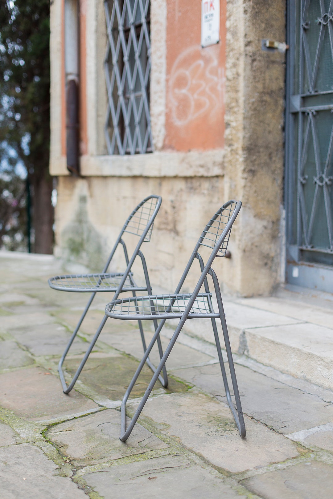 Metal Folding Chair by Niels Gammelgaard for Ikea Etsy