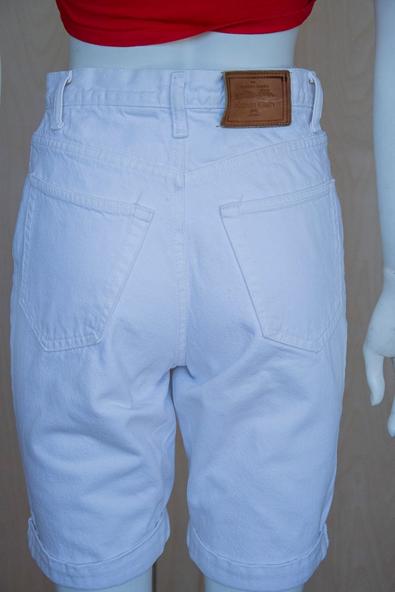 Calvin Klein American Classic White Jeans Shorts … - image 1