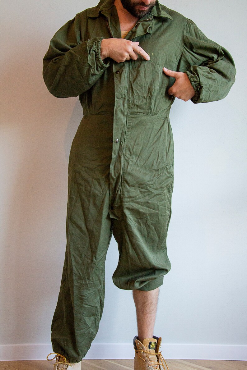 Flight Mechanics Military Jumpsuit Coveralls Army Romper Etsy