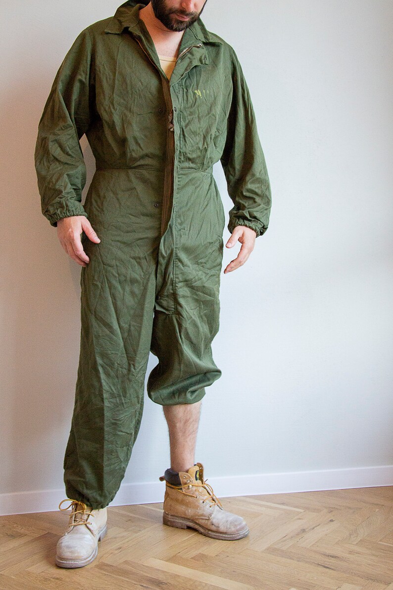 Flight Mechanics Military Jumpsuit Coveralls Army Romper Etsy