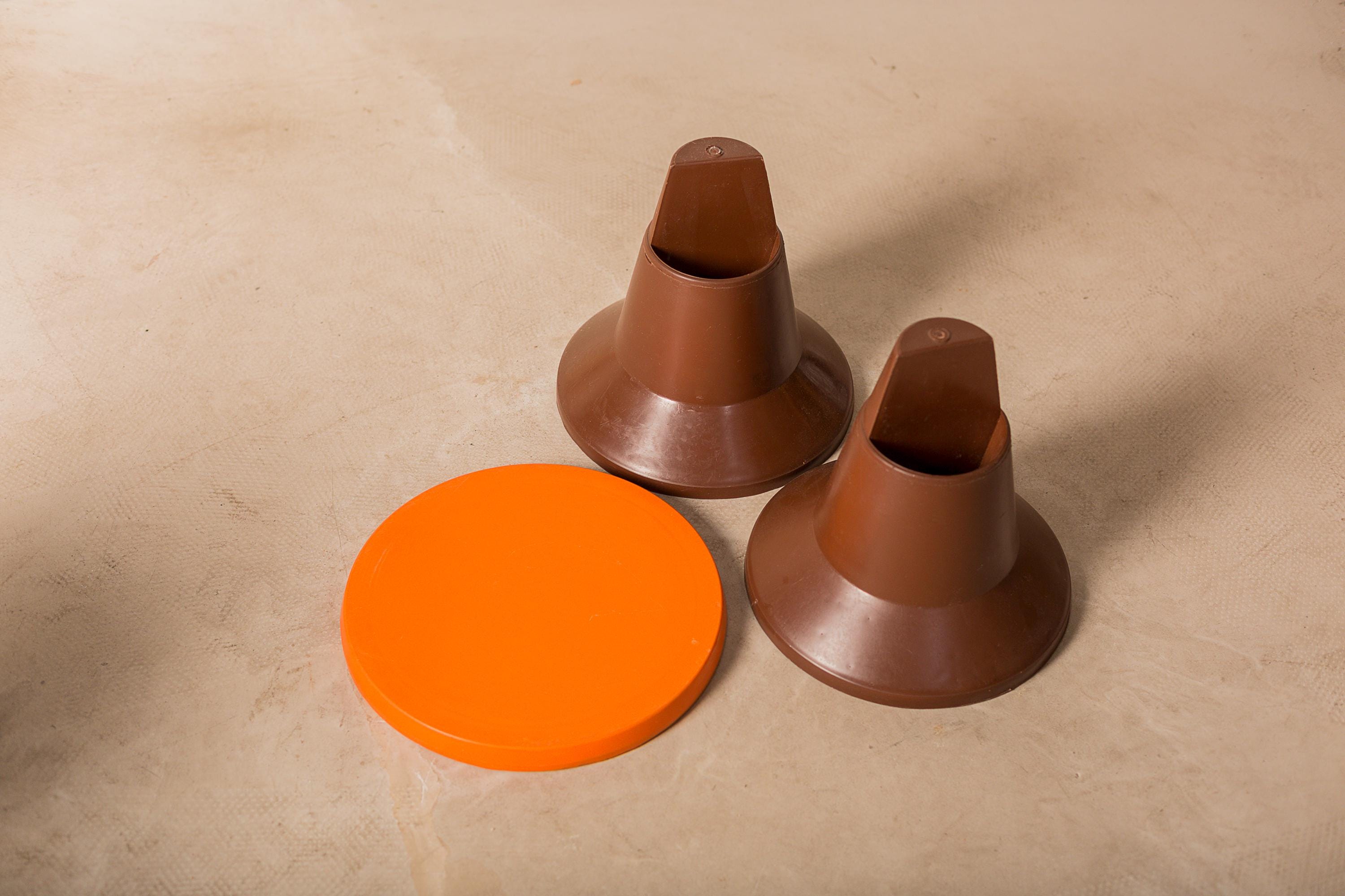 Vintage Tam Tam Stool: 1980s Orange & Brown Tulip Plastic - Etsy