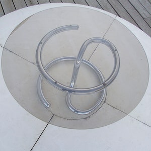 Mid-Century Anaconda Side Table by Paul Tuttle for Strässle Chrome Smoked Glass