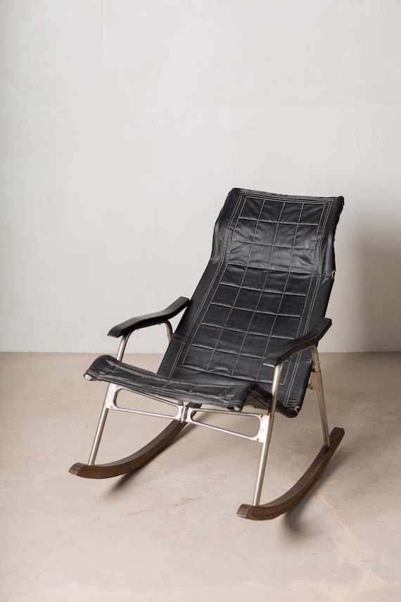 Mid-century Japanese Foldable Rocking Chair by Takeshi Nii