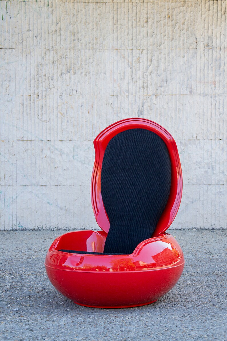Peter Ghyczy Red Garden Egg Chair 1960s Space Age Etsy