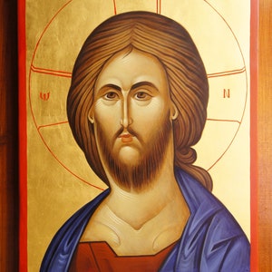 Jesus Christ Orthodox Icon Byzantine Art Icon Painted Christian Art Saints Icon Art Gift Christian Home Holy Home Décor Religious Gift image 3
