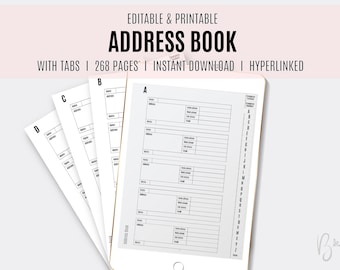 Address Book Printable | Etsy