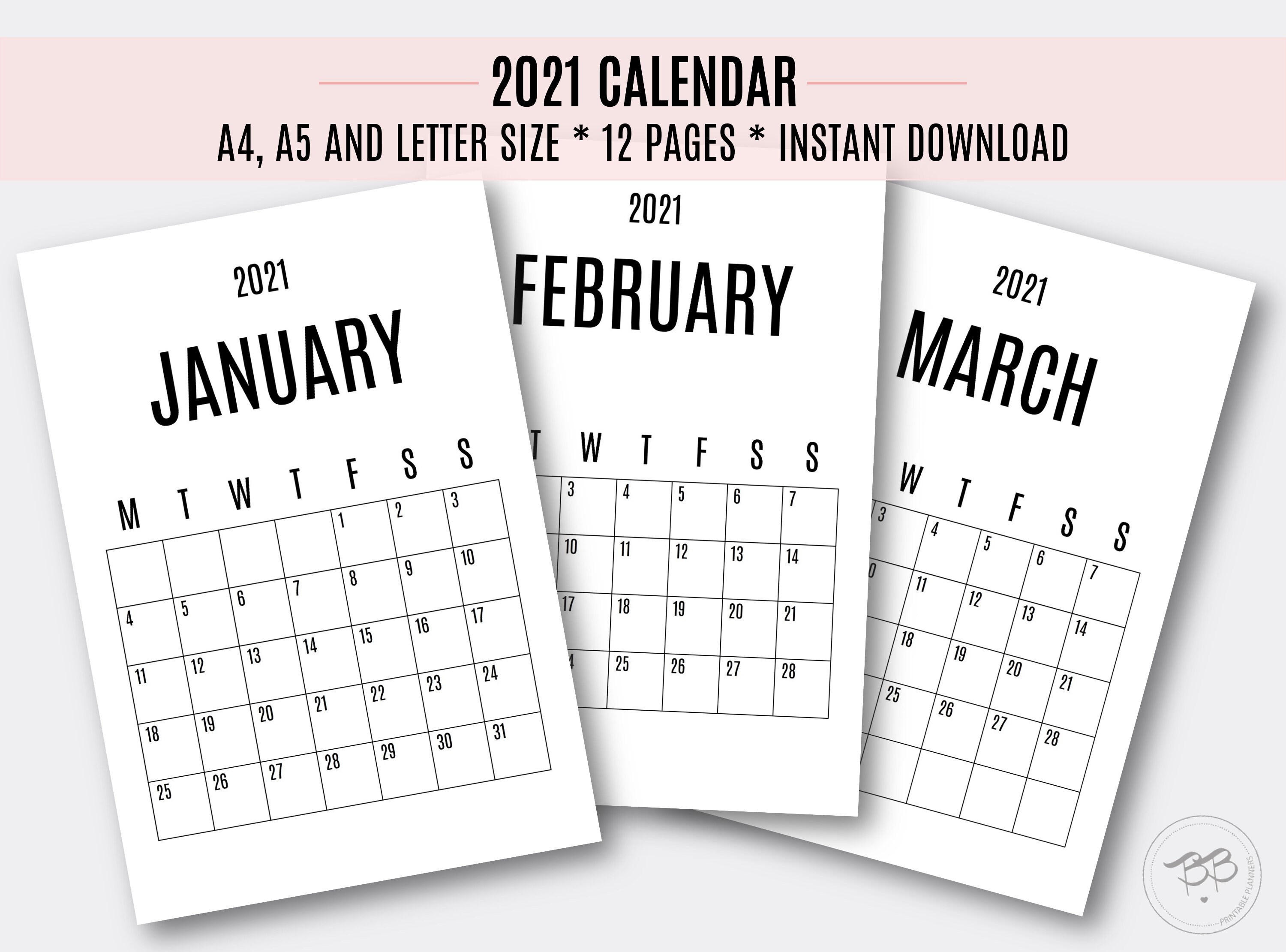 2021-printable-minimalist-calendar-monday-first-pdf-a4-a5-etsy