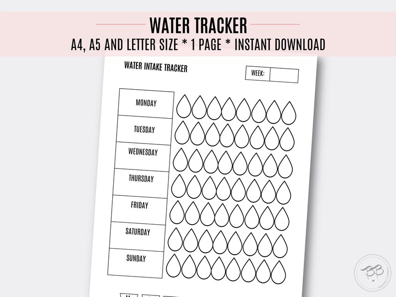 H2o tracker/ A4, A5, Letter measurement/ Fitness Handle/ Weekly Printable drinking water usage log/ Plan/ Electronic Data files/ Instantaneous Down load photograph relating to Printable Water Tracker named H2o tracker/ A4, A5, Letter measurement/ Fitness Manage/ Weekly Printable drinking water usage log/ Schedule/ Electronic Documents/ Quick Obtain