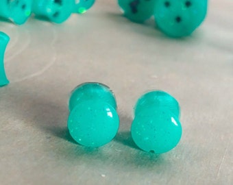 6mm / 2g Teal Plugs / Gauges for stretched ears.