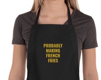 Pommes bestickt Schürze