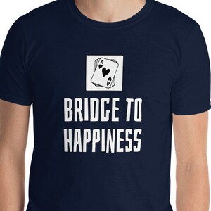 T-shirt pour joueur de cartes | Pont du bonheur | T-shirt unisexe à manches courtes