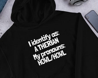 Bluza z kapturem Therian, identyfikuję się jako Therian