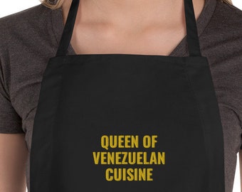 Königin der venezolanischen Küche gestickte Schürze