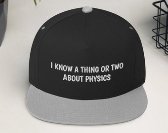 Physics Hat: Cotton Twill Snapback Cap