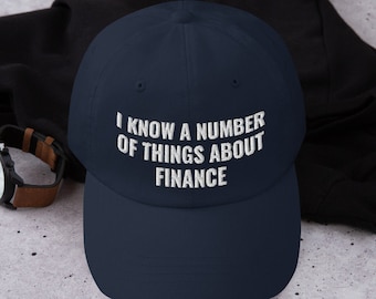 Finance Expert Dad Hat: Embroidered Cotton Twill
