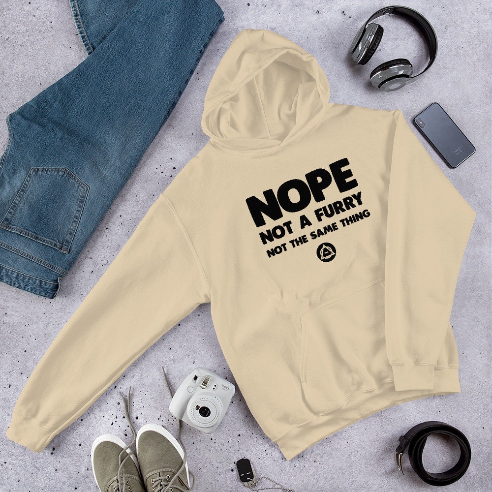 Therian Hoodie, Nope Not a Furry - Etsy