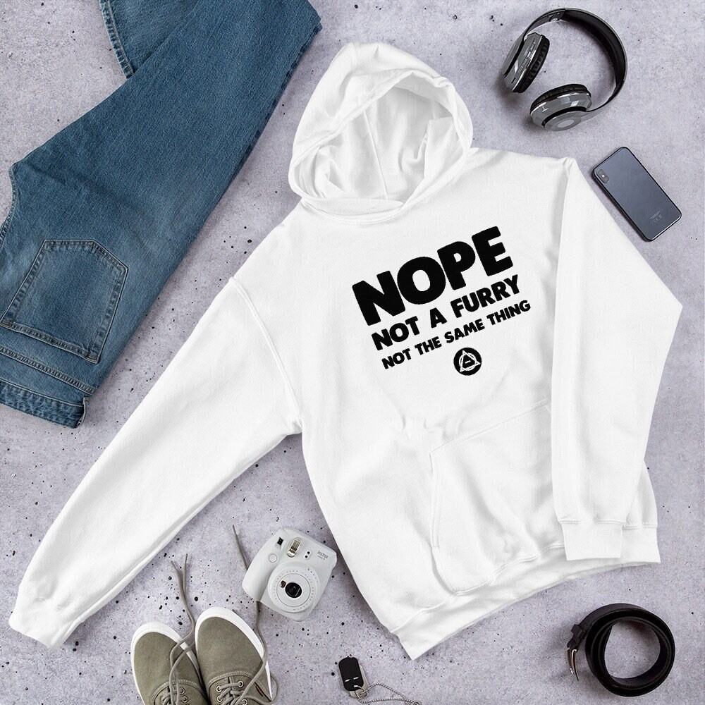 Therian Hoodie Nope Not a Furry Etsy UK