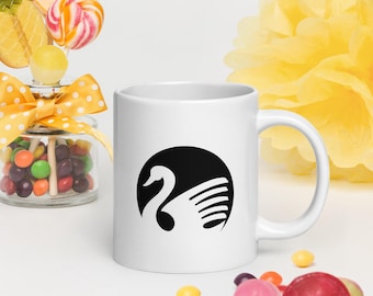 Swan Graphic Coffee Mug: Vivid Print Ceramic Mug