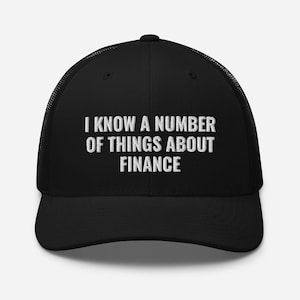 Finance Trucker Cap