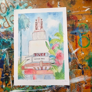 Tower Cinema Sacramento imprimé signé
