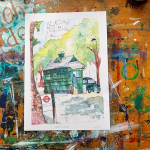 Cabmen's Shelter Thurloe Place signed print