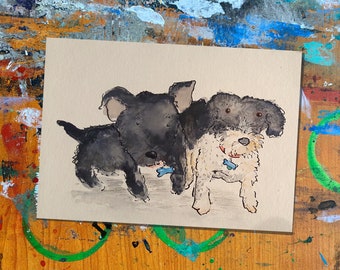 Pet Portraits personalised watercolour
