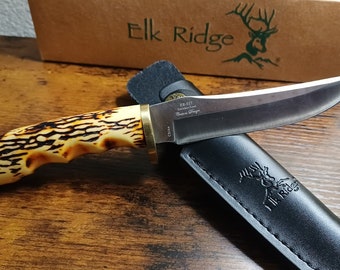 Elk Ridge Simulated Deer Antler Hunting Knife