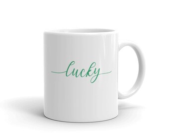 Green Lucky Mug - St Patrick's Day Gift For Her - Irish Coffee Mug - Birthday Gift Idea For Women - St Patty Day Home Decor